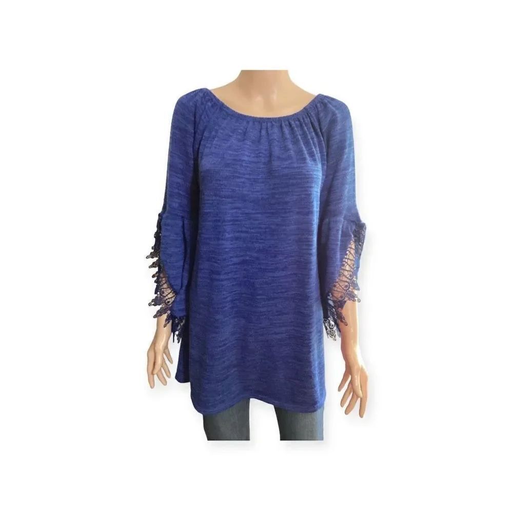 Vintage Win Win Open Sleeve Lace Tunic S-M